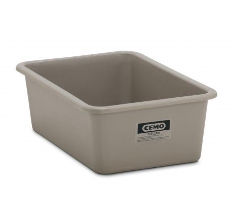 Taisnstūra konteiners 100 l, pelēks (7165, CEMO)