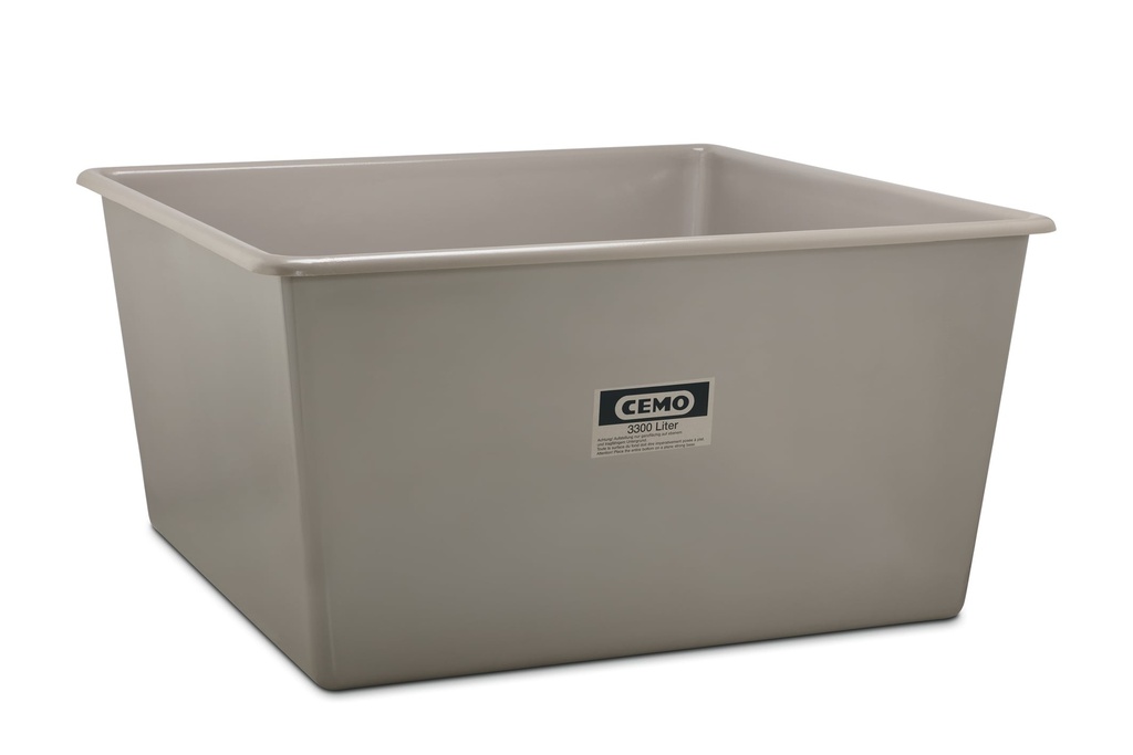 Rectangular container 3300 l, grey, standard (7168, CEMO)