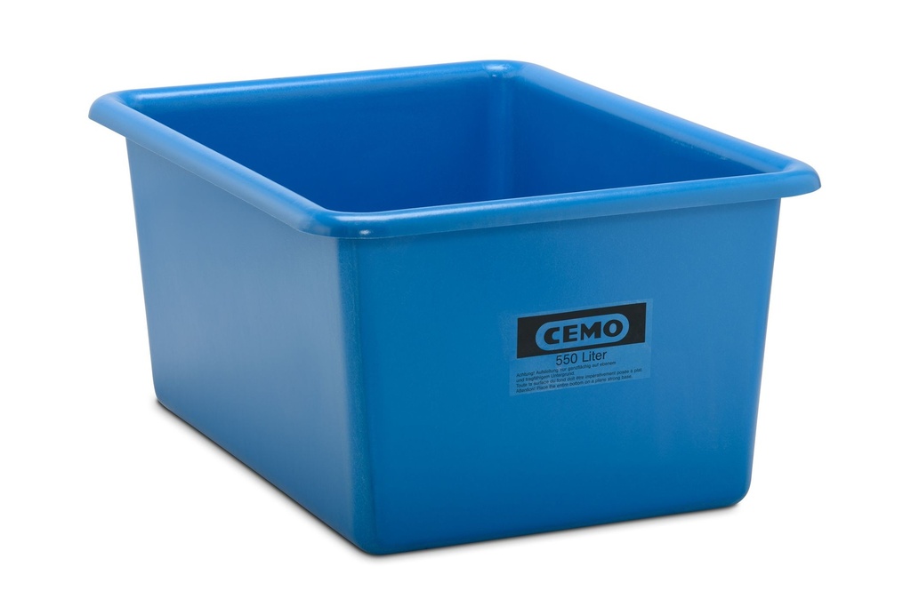 Rectangular container 550 l, blue, glass fibre reinforced plastic (7995, CEMO)