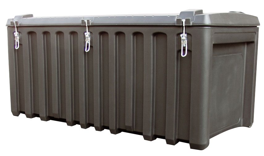 CEMbox 750 l uzglabāšanas / transportēšanas kaste (PE), pelēka, CEMO (8490)