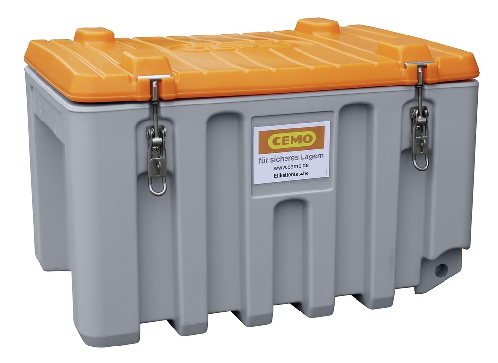 CEMbox 150 l uzglabāšanas / transportēšanas kaste (PE), pelēka/oranža, CEMO (10330)