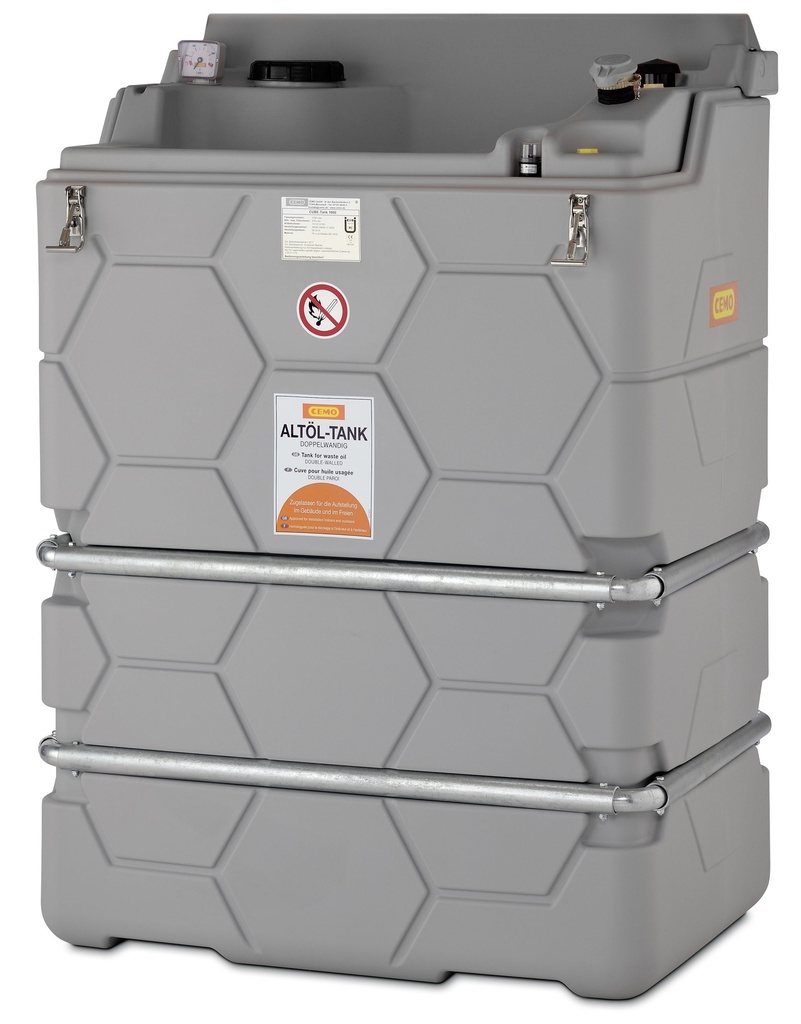 CUBE waste oil tank 1500 l, indoor, without hinged lid (10478, CEMO)