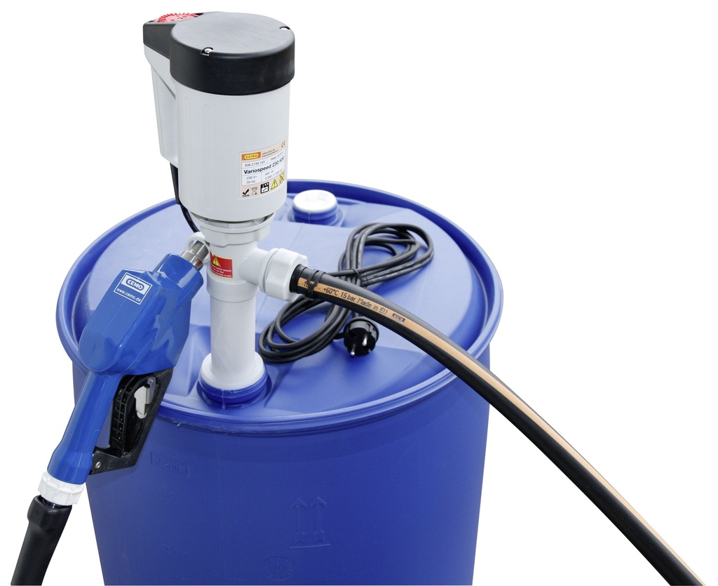 Drum pump set ECO-1 with automatic nozzle, max. 35 l/min (10870, CEMO)