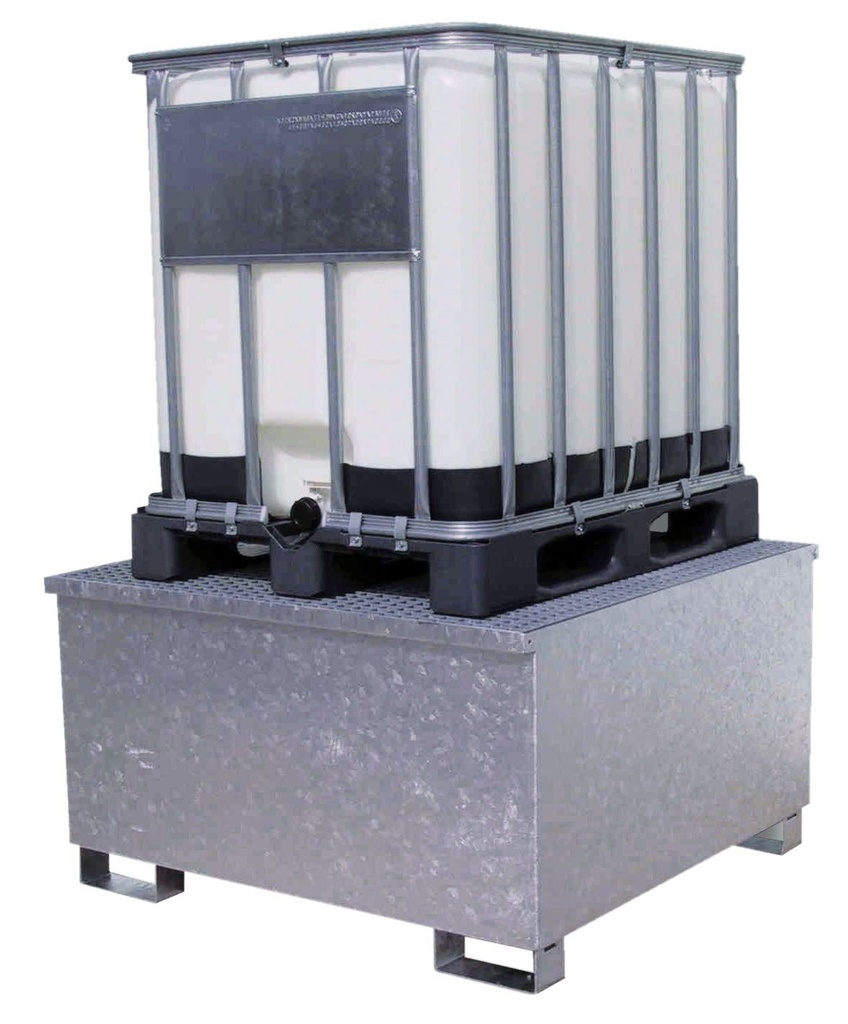 IBC bund, Type GGS 1000l, galvanized, CEMO (7393)