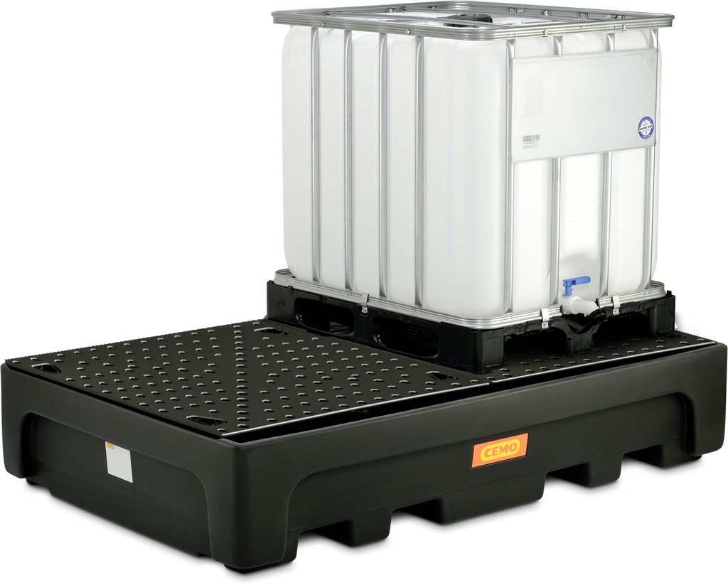 IBC spill pallet 1100/2-PE with PE grating (10952, CEMO)