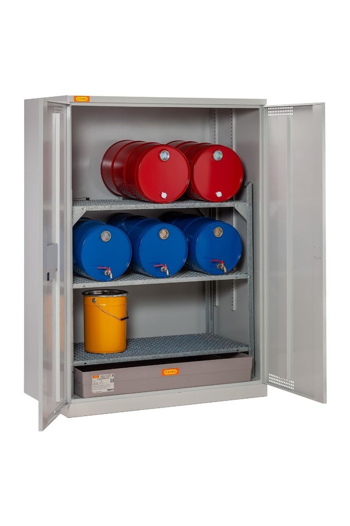 Drum cabinet 14/20 with drum rack and PE sump (11568, CEMO)