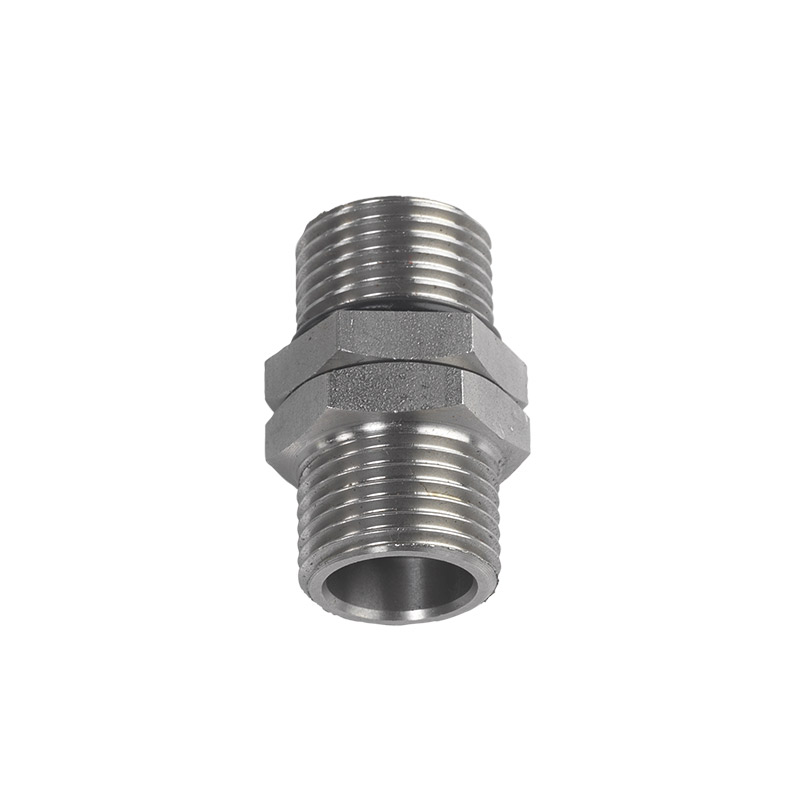 Stainless steel swivel adapter for oil gun, male and male 1/2 inch BSP (1107, FLEXBIMEC)