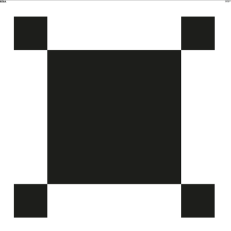 Rear video camera calibration mat for SSANGYONG (3911384, TEXA)