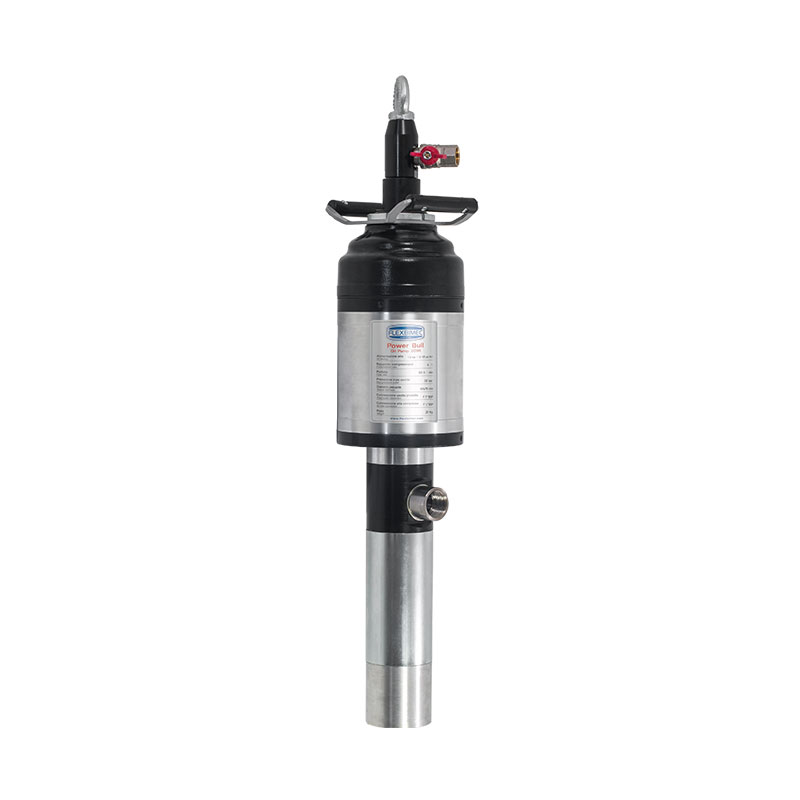 Air operated pump for high viscosity oils "Power Bull" series - compression ratio 4:1 - single acting, wall mounted (2096, FLEXBIMEC)
