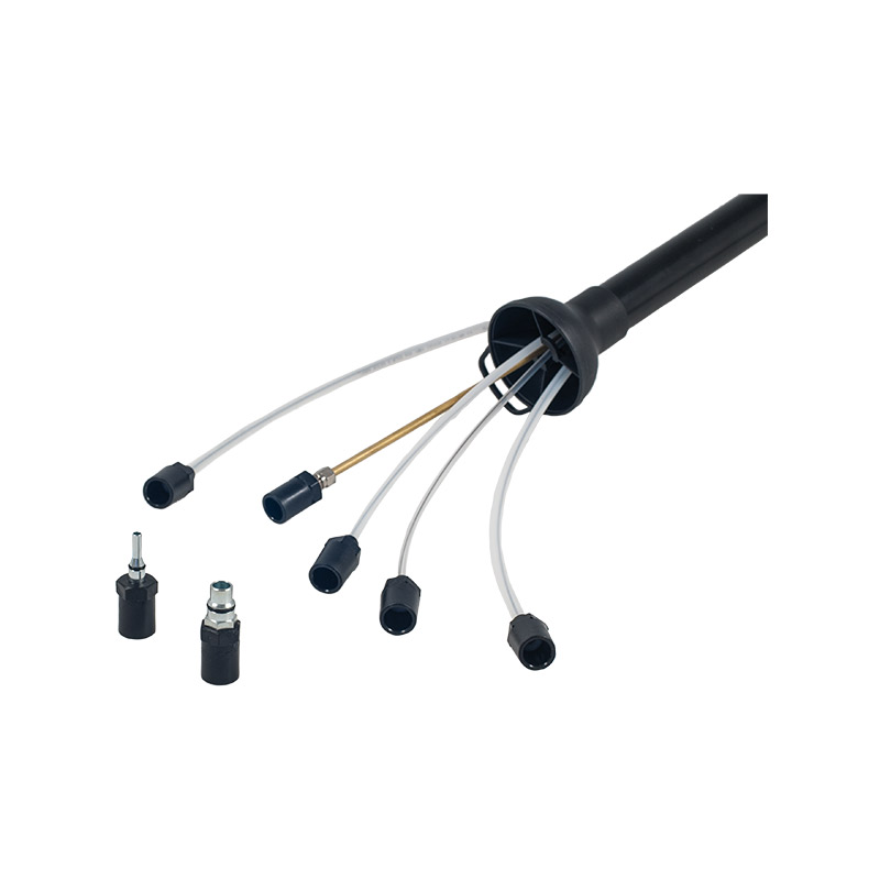 Panaudotos alyvos zondų rinkinys, 6 skirtingų skersmenų zondai su plastikiniu laikikliu (.011, FLEXBIMEC)