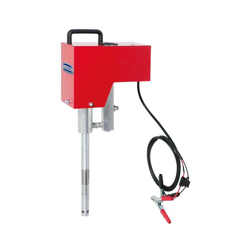 12 Vdc nešiojamas elektrinis tepalų siurblys 18–25 kg statinei, 20:1, 100 g/min (4099/20, FLEXBIMEC)