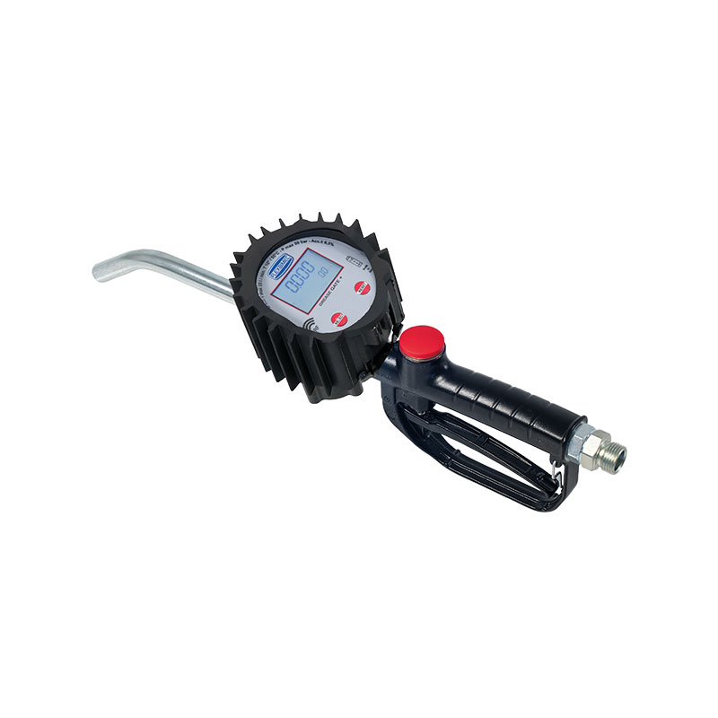 Electronic grease flow meter "2TT - GREASE NEPTUNE 1/2" with grease control gun and rigid outlet pipe, Flexbimec (4293, FLEXBIMEC)