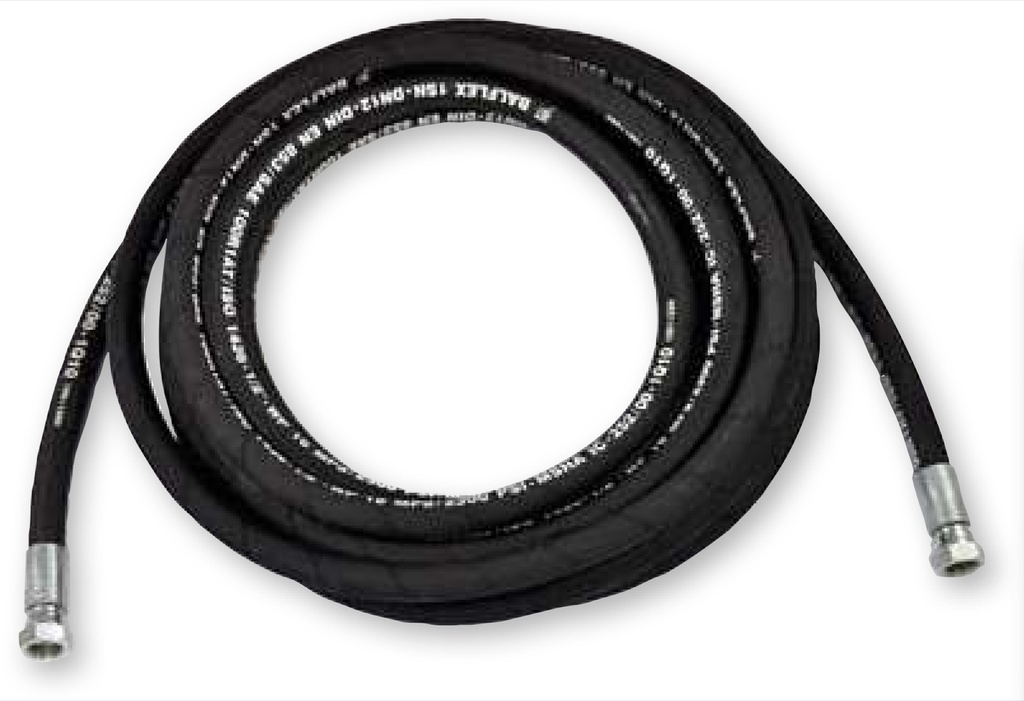Elastīga šļūtene smērvielai un ūdenim, augstspiediena Ø 1/4" (Ø 6.4 mm) R2 garums 17 m, FLEXBIMEC (4517)