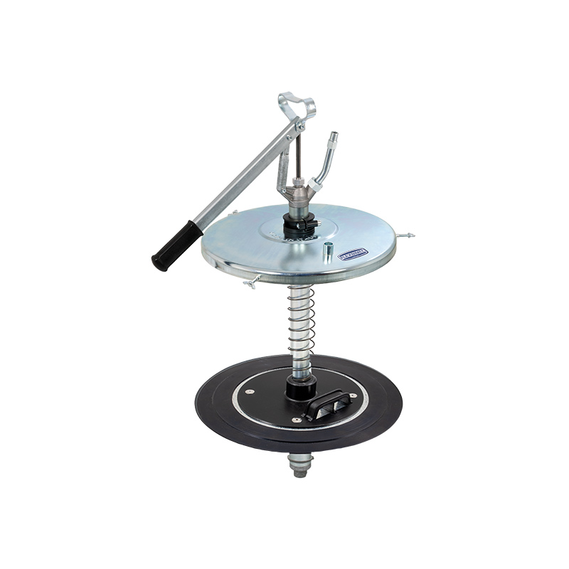 Manual grease gun filler pump kit, consisting of manual lever action grease pump, metal drum cover, follower plate and rigid pipe with adapter. For 18 kg pails 5126, FLEXBIMEC