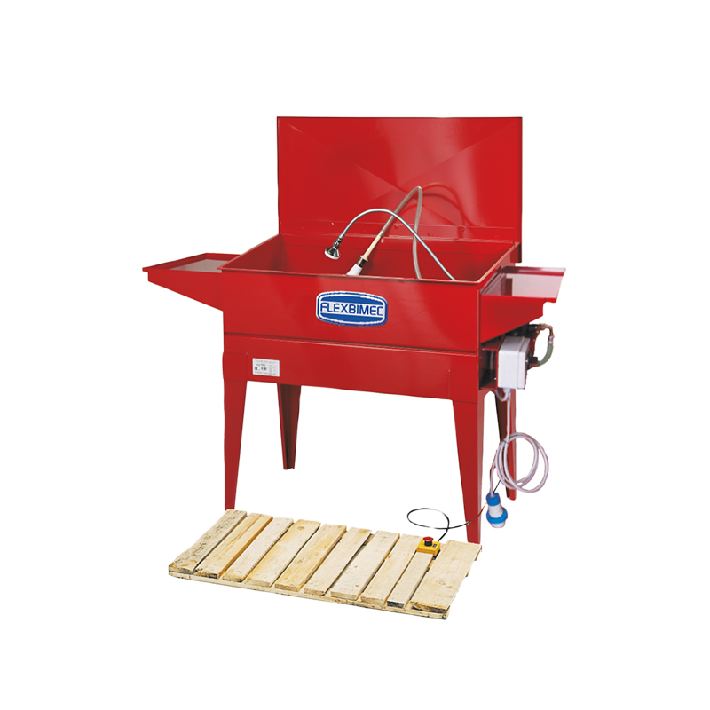 Closed-circuit parts washing basin 1000 mm, with shower and brush, pedal pump control, FLEXBIMEC (5905)
