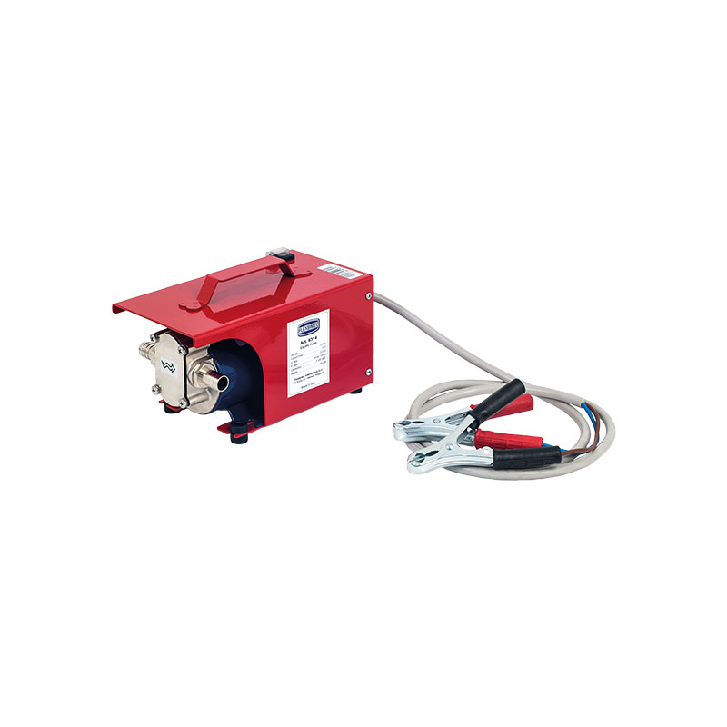 Electric gear pump 24 V DC for dispensing antifreeze, diesel, water, flow rate 15 l/min with metal cover and clamps, Flexbimec (6324, FLEXBIMEC)