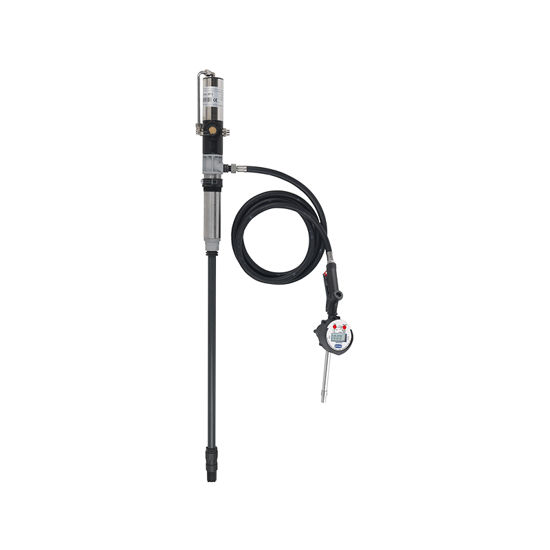 Pneumatinė AdBlue®/DEF perpylimo sistema su nerūdijančio plieno pneumatiniu siurbliu, srautas 35 l/min, 3 m žarna, pistoletu, skaitmeniniu matuokliu, slėgio reguliatoriumi su manometru ir vandens skirtuvu bei metaliniu siurblio laikikliu, FLEXBIMEC (6752)