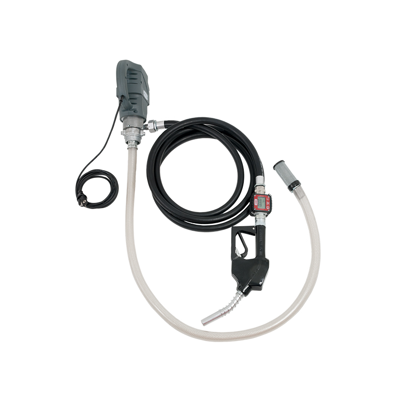 Electric hybrid transfer kit for diesel, fuel oil, bio-diesel, antifreeze for direct mounting on drums or tanks, with electronic flow meter. 230 Vac - Delivery 80 l/min 6782, FLEXBIMEC