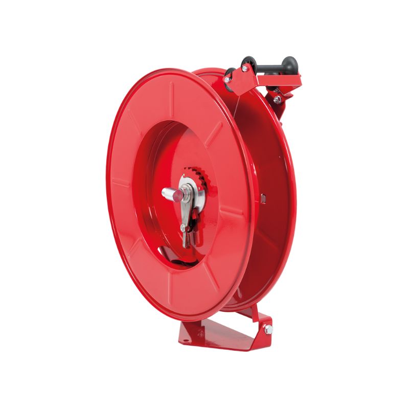 Spring-driven painted steel hose reel, single side, ThinReel series, max. 25 m, Ø 1/2 in., without hose, FLEXBIMEC (9060)