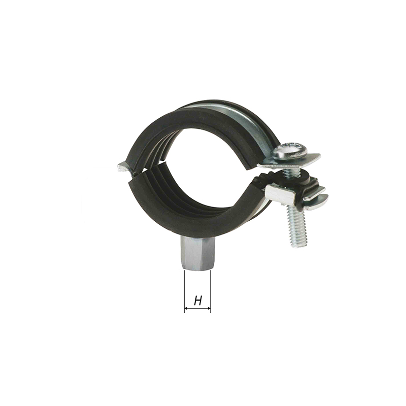 Steel pipe clamp M8 for compressed air pipe - Ø 32 mm (9877/32, FLEXBIMEC)