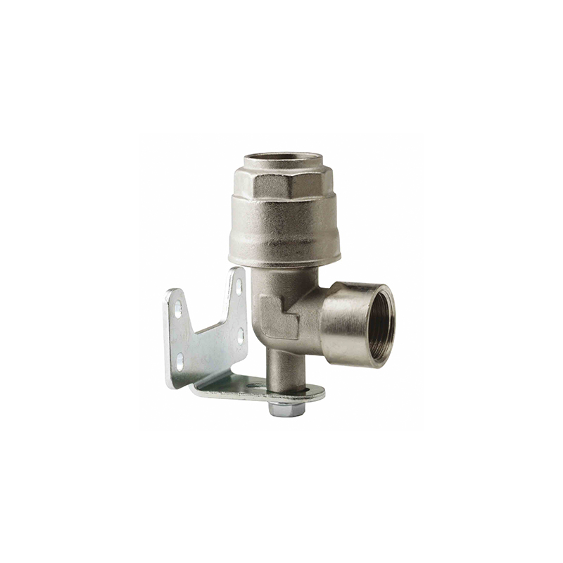 Līkuma savienotājs 90° ar sienas kronšteinu, saspiestam gaisam, Ø20 mm × 1/2" (F), Flexbimec (9885/20, FLEXBIMEC)