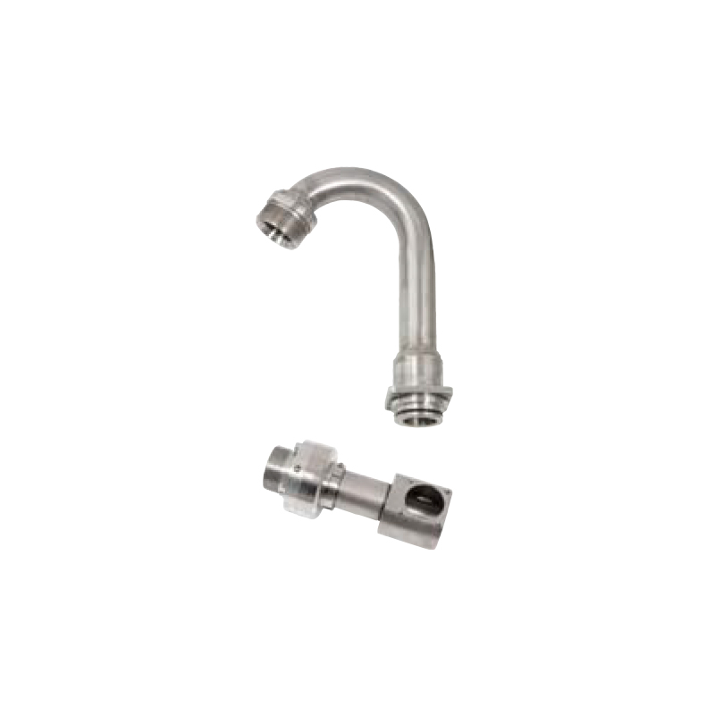 Nerūdijančio plieno AISI 304 sukamoji jungtis žarnos ritei 1 1/4" M su sukamuoju laikikliu su integruotu lankstu - tarpiklis Viton® - NBR - slėgis maks. 20 bar - temp. maks. 100°C - ø 25 mm 9959, FLEXBIMEC