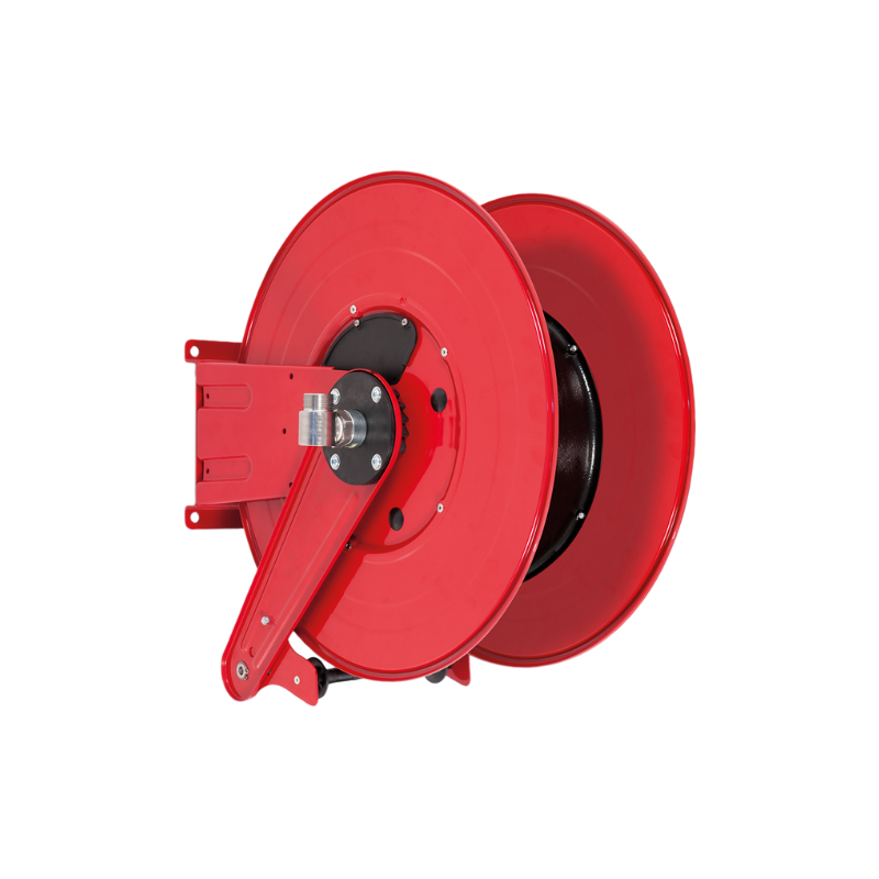 Automatinė spyruoklinė dažyto plieno žarnos ritė ANDROMEDA serija iki maks. 25 m Ø1/2" žarna - diskas 540 mm - ritė 130 mm - būgnas 250 mm - be žarnos kreiptuvo (be žarnos) ASGF5213250, FLEXBIMEC