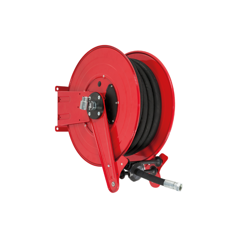 Krāsota tērauda automātiskā atsperes šļūtenes spole ANDROMEDA sērija maks. 18 m Ø1″ šļūtenei - disks 540 mm - spole 195 mm - cilindrs 250 mm - bez šļūtenes vadotnes (bez šļūtenes), FLEXBIMEC (ASGF5219201)