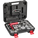 Brake piston readjusting tool set - pneumatic - 23 pieces (V1711N, VIGOR)