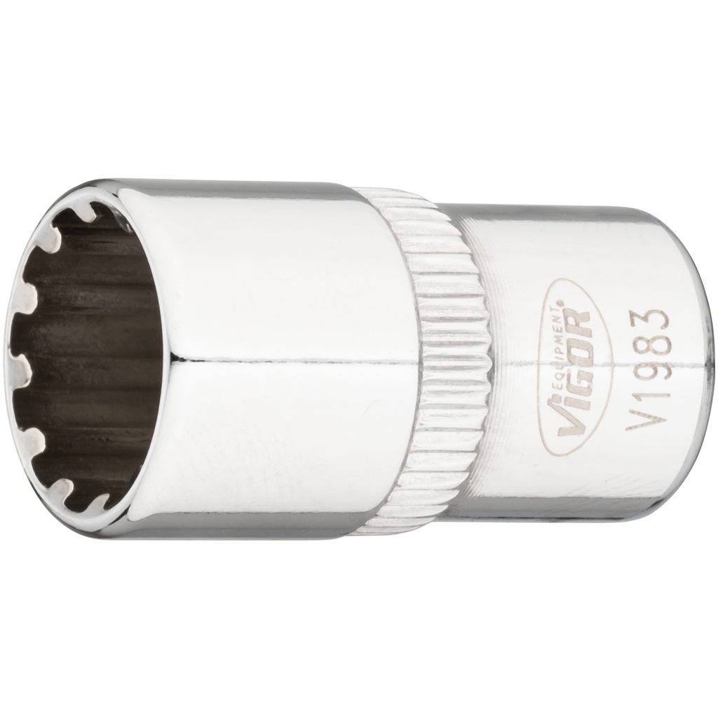 Socket with multi-purpose profile, 10 mm, 1/4 in. (V1983, VIGOR)