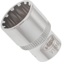 Socket with multi-purpose profile, 13 mm, 1/4 in. (V1986, VIGOR)