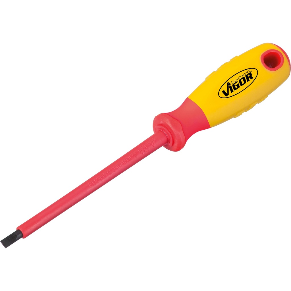 VDE screwdriver for slotted screws, size 0.8 x 4 mm (V2029, VIGOR)
