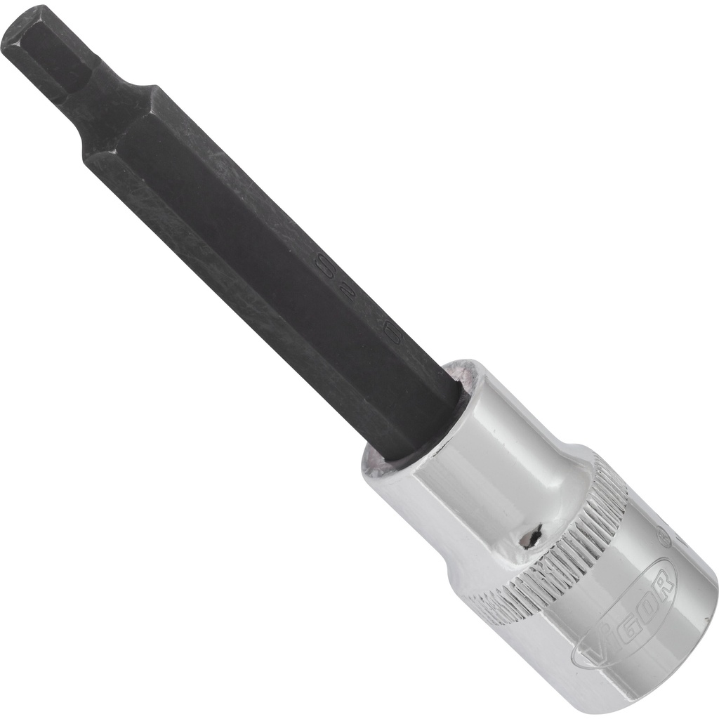Screwdriver socket for inside hexagon screws - size 6 mm (V2073, VIGOR)