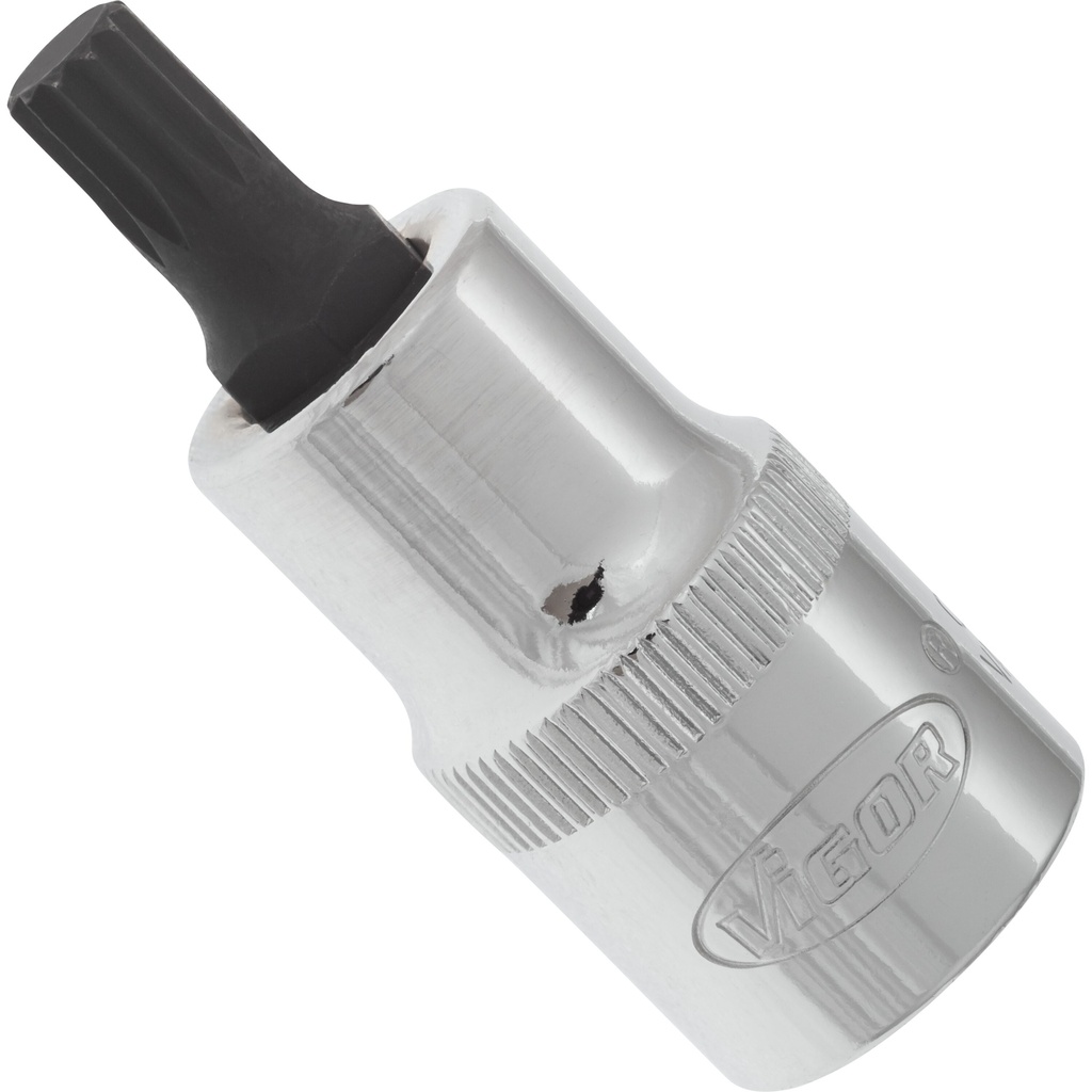 Skrūvgrieža ieliktnis skrūvēm ar iekšējo daudzzobu profilu (XZN), 1/2 collas, M8, 56 mm (V2096, VIGOR)