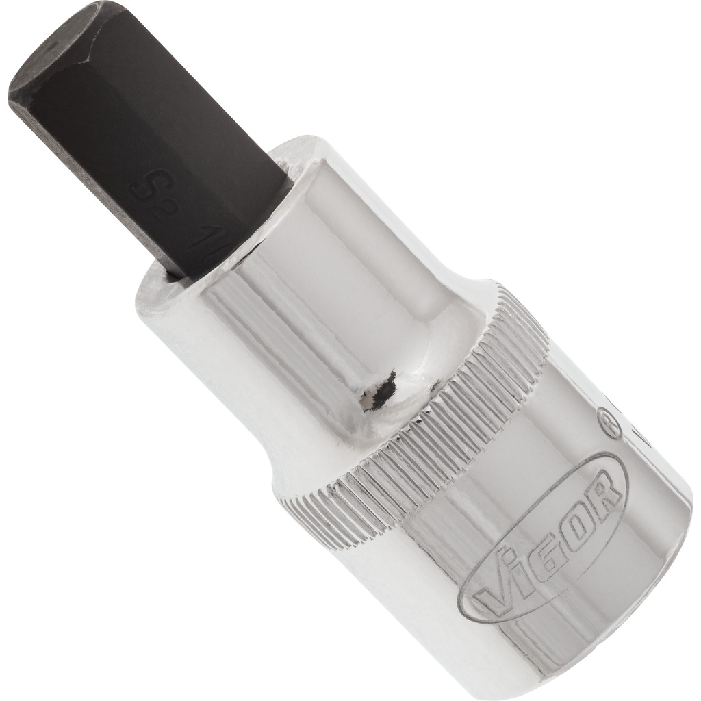 Screwdriver socket for inside hexagon screws - size 10 mm (V2105, VIGOR)