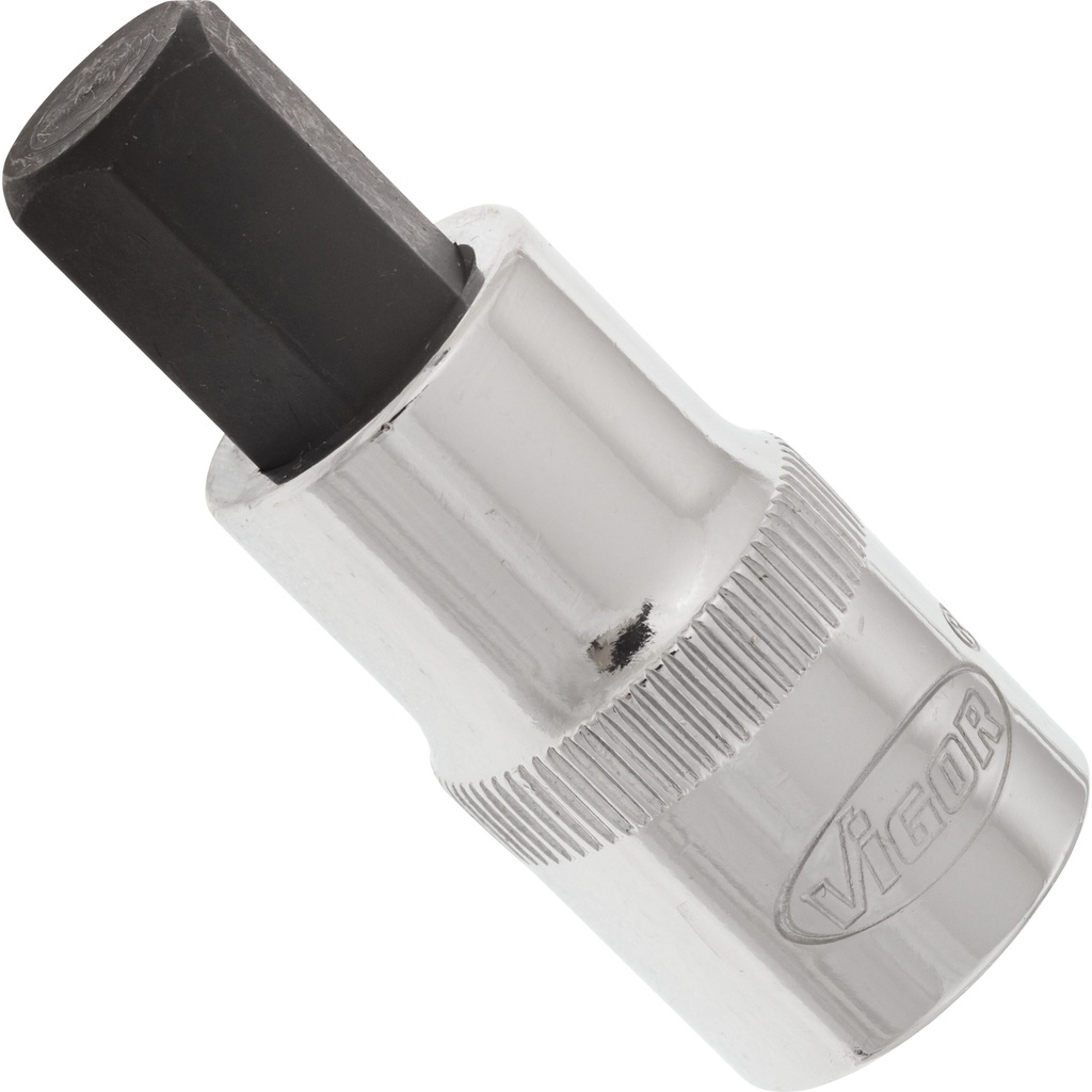 Screwdriver socket for inside hexagon screws - size 12 mm (V2106, VIGOR)
