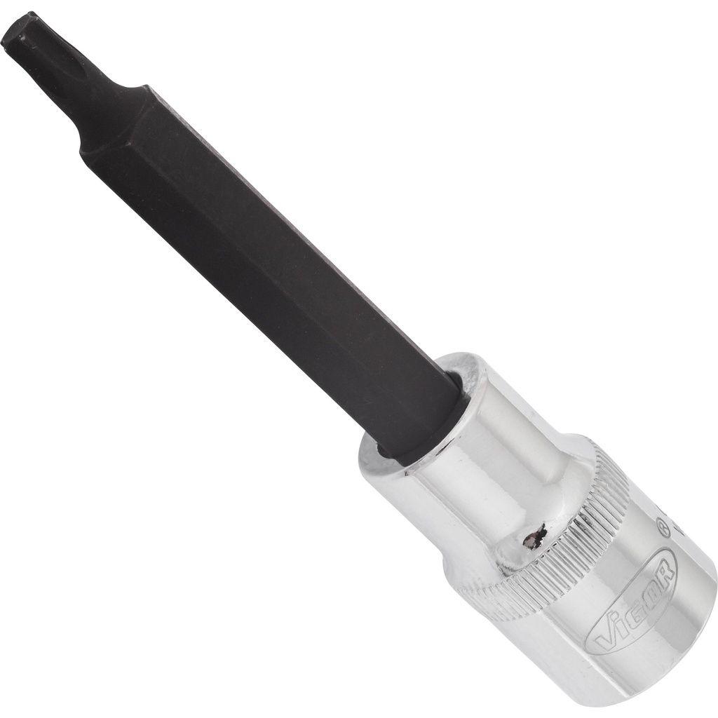 TORX bit socket, T30, 1/2 in. drive, 100 mm (V2165, VIGOR)