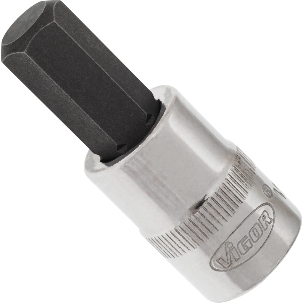 Screwdriver socket for inside hexagon screws - size 10 mm (V2279N, VIGOR)