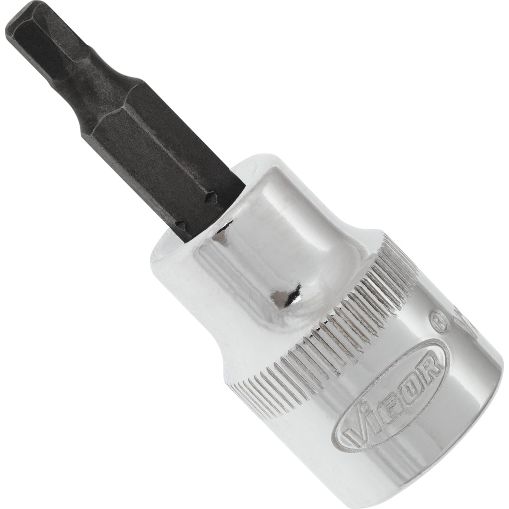 Atsuktuvo galvutė vidiniams šešiabriauniams varžtams 3/8 col. - 4 mm (V2284N, VIGOR)
