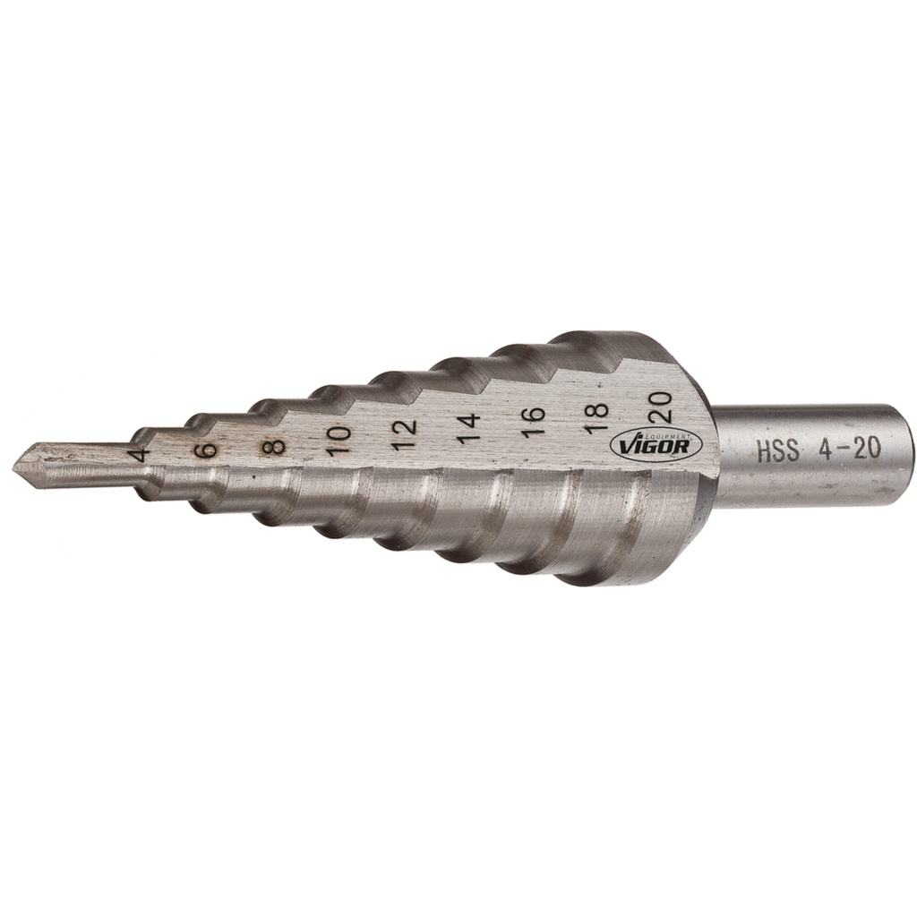 HSS step drill ∙ 4 – 20 mm (V2395, VIGOR)
