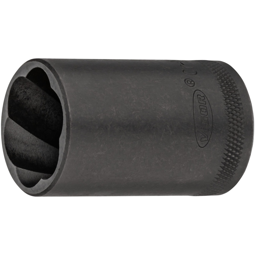 Extractor socket with spiral profile, size 24 mm (V2404N-24, VIGOR)