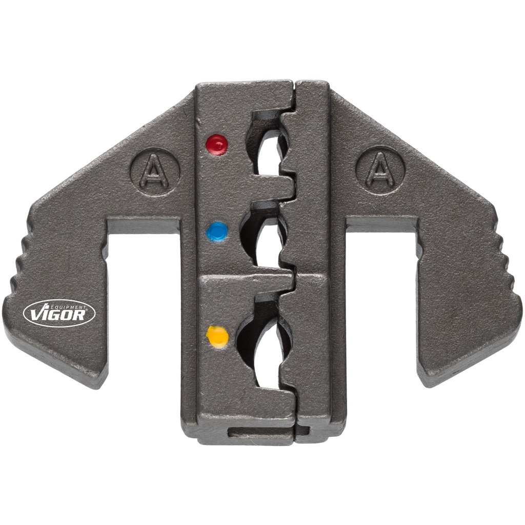 Crimping socket A: for insulated cable lugs from 0.5 – 6.0 mm2 (red ∙ blue ∙ yel (V2499-A, VIGOR)
