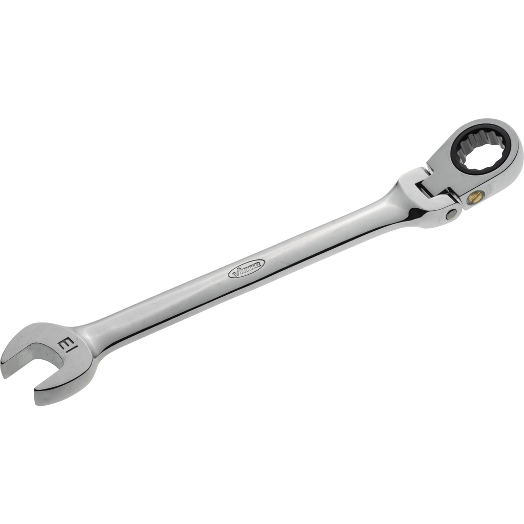 Ratcheting combination wrench with hinge, size 13 mm (V2809, VIGOR)