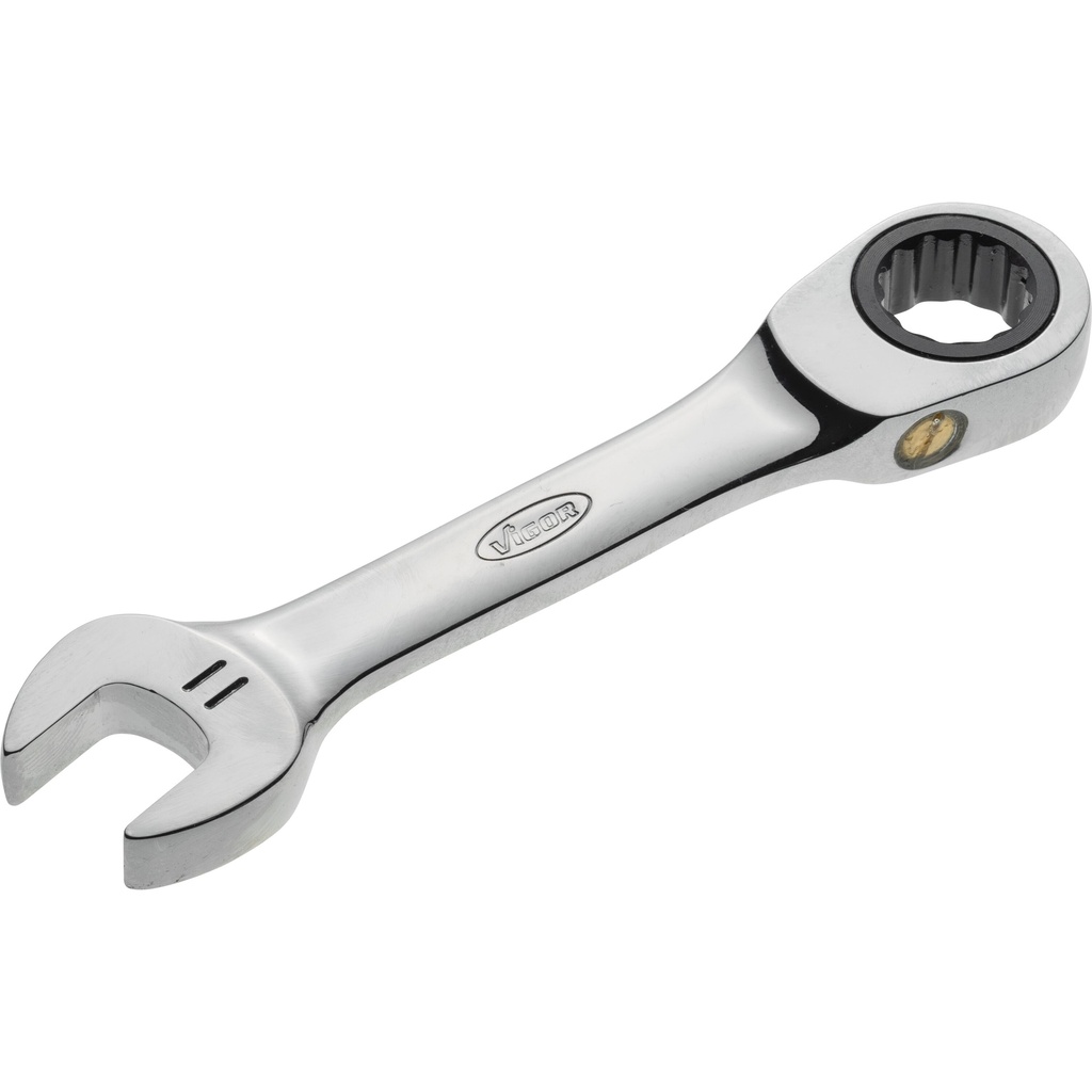 Ratcheting combination wrench, short, size 11 mm (V2825, VIGOR)