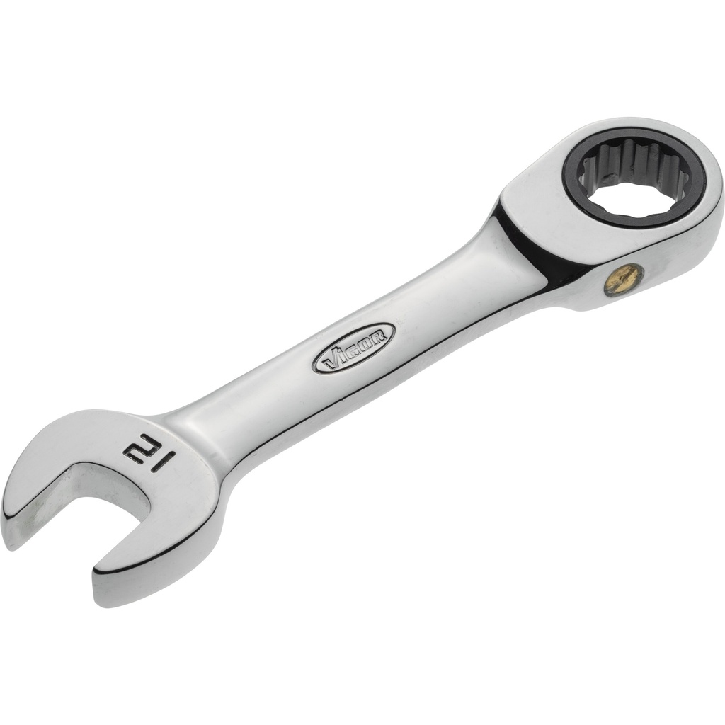 Ratcheting combination wrench, short, size 12 mm (V2826, VIGOR)