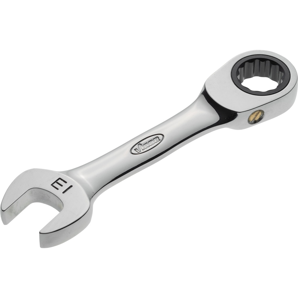 Ratcheting combination wrench, short, size 13 mm (V2827, VIGOR)