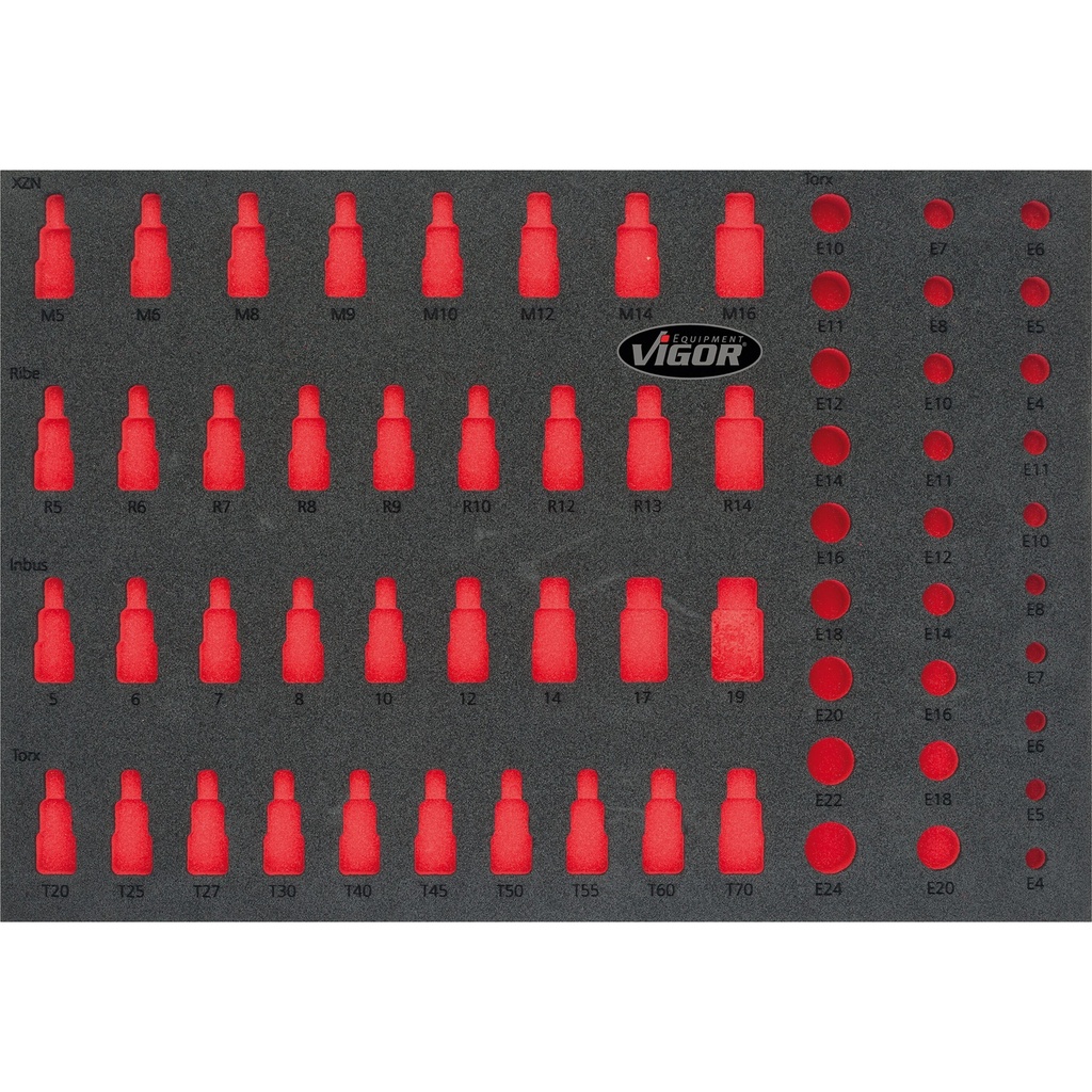 Soft foam insert, empty (V2838, VIGOR)