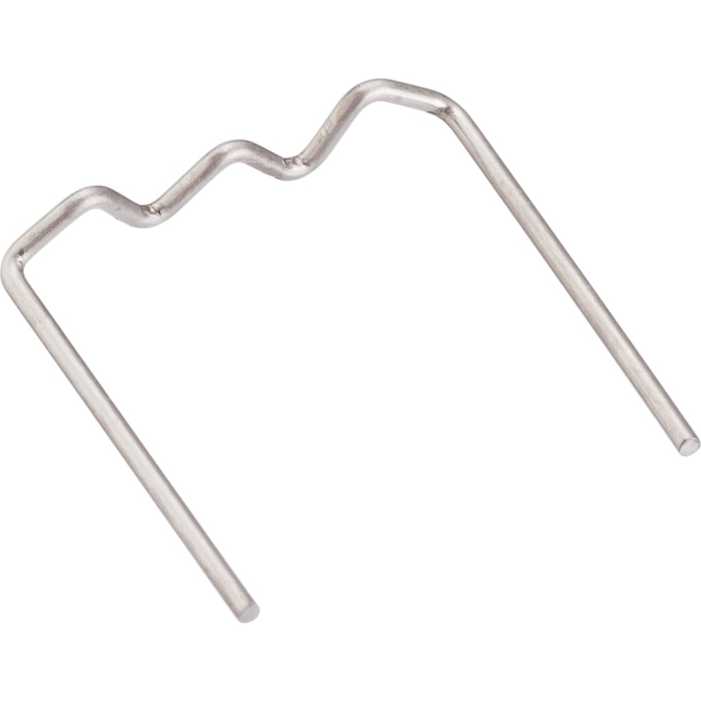 Rezerves skavas plastmasas remontam, 0,6 mm, W forma, 100 gab. (V3673N, VIGOR)