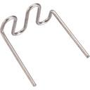 Rezerves skavas plastmasas remontam, 0,6 mm, U forma, 100 gab. (V3676N, VIGOR)