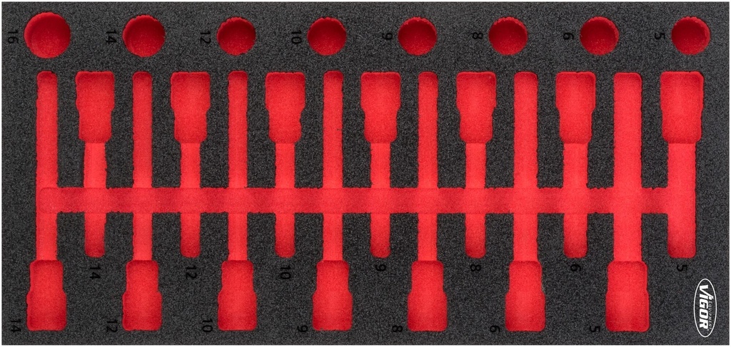 Soft foam insert, empty V5091-L, VIGOR